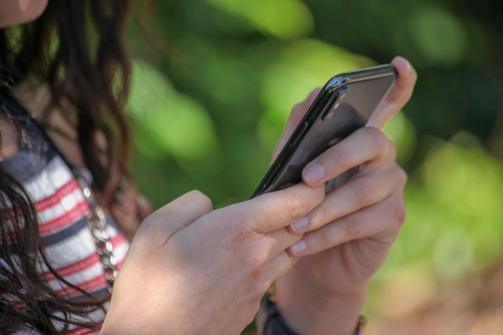 Teen on phone